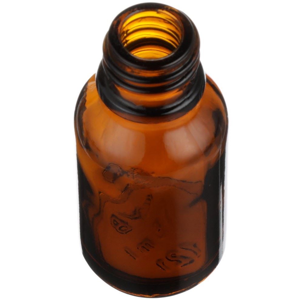 15ml Brown Glass Boston Round Bottle 18 Neck Finish - Image 3